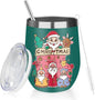 Christmas Wine Tumbler 12 oz Stainless Steel Wine Tumble Insulated Wine Tumbler by GUDEMAO