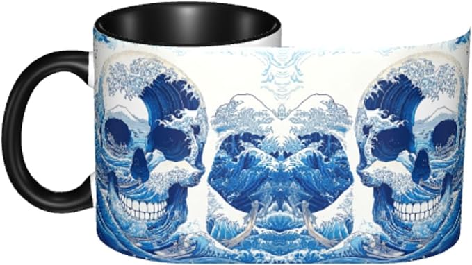 FyLybois Skull Coffee Mug 11 Ounce Mugs Ceramic Tea Cup Drinking Water Cups | - Image 4