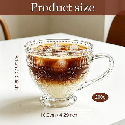 Glass Coffee Mugs with Handles, 13 Oz Tea Cup - Image 2