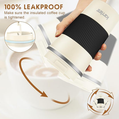 KETIEE 12oz Travel Mug: Vacuum Insulated Coffee Cup - Image 4