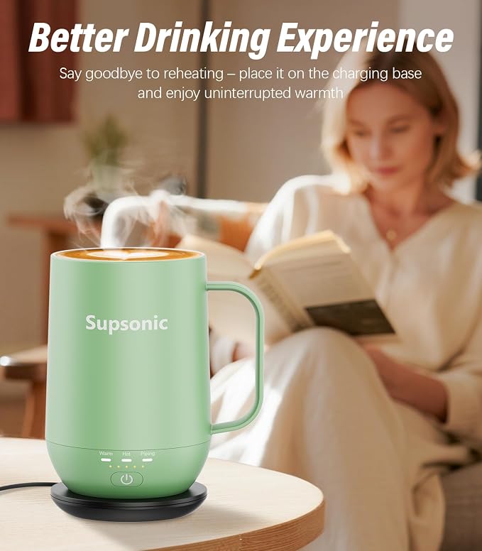 Supsonic - 16oz Self Heating Coffee Mug, Smart Heated Coffee Mug Faster - Image 4