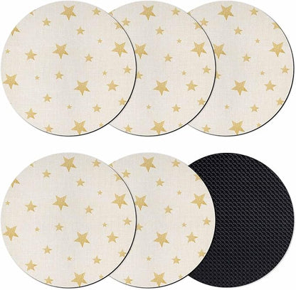 Boho Minimalist Coasters Set of 6, Absorbent Coasters by Unknown