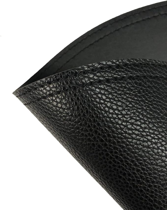 Set of 6 Faux Leather Round Placemats and Coasters, Coffee Mats Kitchen Table - Image 3