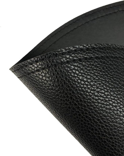 Set of 6 Faux Leather Round Placemats and Coasters, Coffee Mats Kitchen Table Mats, Waterproof, Easy to Clean for Kitchen Dining Round Table