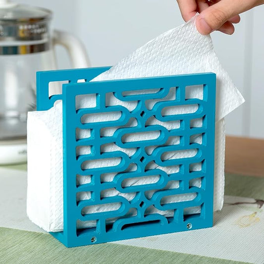 Handmade Mid Century Modern Retro Style Atomic Oval Star Napkin Holder - Geometric Kitchen Decor 1960s 50s Atomic Era Gift - Unique Vintage Rustic Restaurant Table Decoration