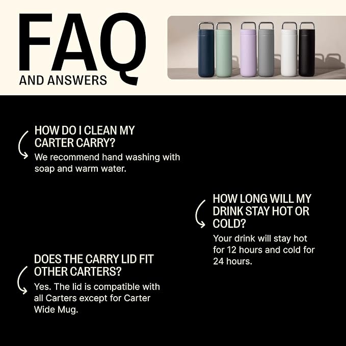 Fellow Carter Move Ceramic Lined Travel Coffee Mug 12 oz Stainless Steel | No - Image 3