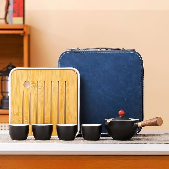 Chinese Tea Set, Chinese Gongfu Tea Set, Portable Teapot Set - Image 6
