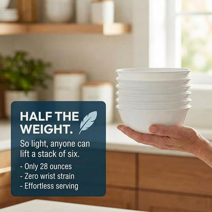 Corelle Vitrelle 28-oz Soup/Cereal Bowls Set of 6 Chip & Crack Resistant - Image 2