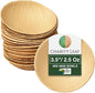 Charity Leaf Disposable Palm Leaf 3.5" Round Mini Bowl (400 pcs) Dipping Bowls | Bamboo Like| All Natural and Biodegradable | Charcuterie Boards, BBQs, and Parties