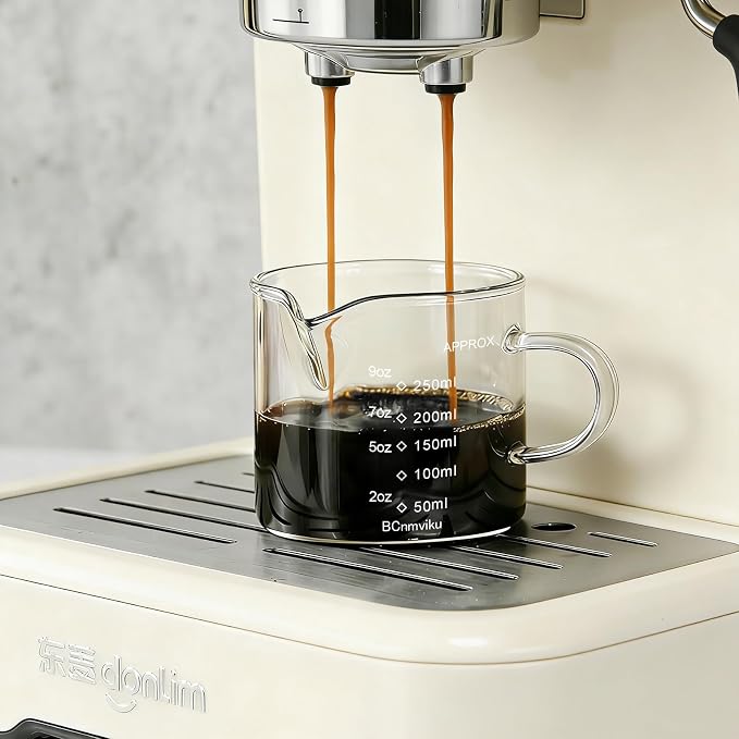 BCnmviku Espresso Cup Measuring Cup Triple Pitcher Milk Cup 250ML/8.5OZ - Image 4