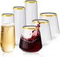 56 Pack Plastic Wine Glasses Champagne Flutes, Plastic Champagne Flutes by Lueumxc