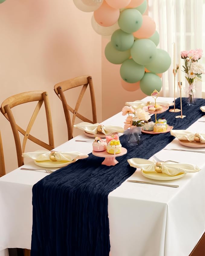 Pureegg 2-Pack Cheese Cloths Table Runner, Baby Shower, Wedding and Farmhouse - Image 6