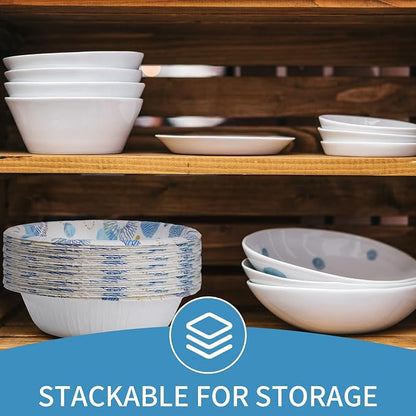 30 Pack Paper Bowls, 8 Oz Disposable Soup Bowl, Heavy Duty Printed Disposable - Image 7