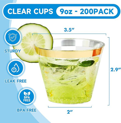 RACETOP 9 oz 200 Pack Plastic Cups - Image 2