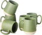 HASENSE Porcelain Coffee Mugs Set of 6, 15 Ounce Large Ceramic Coffee Cups Set by Hasense