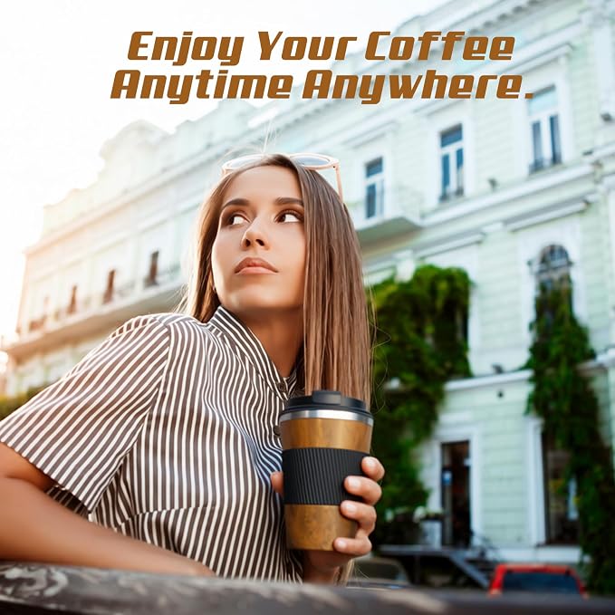 Vacuum Insulated Stainless Steel Travel Coffee Mug, Leak Proof Cup - Image 6