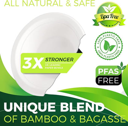 Paper Bowls 16 oz, Heavy Duty Disposable Bowls Perfect - Image 4