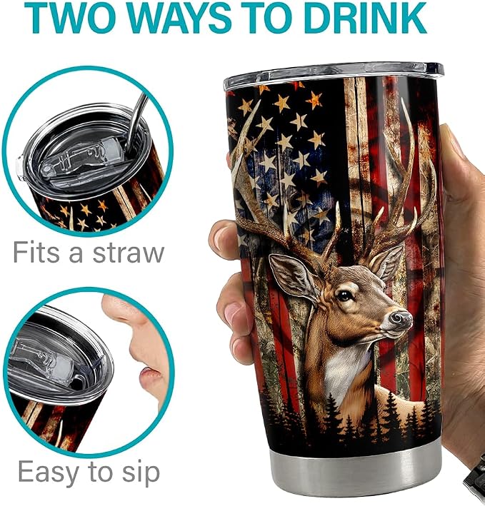 SANDJEST Hunting Tumbler 20oz Deer Hunting Gifts - Image 7