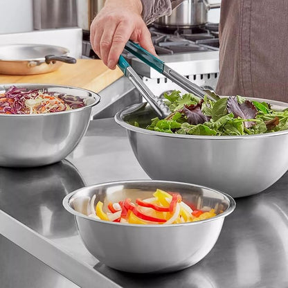 Stainless Steel 4 QT Mixing Bowl | Home & Commercial Quality | Flat Bottom | Cooking, Baking, Meal Prep [1PK]