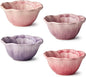 Wildflowers 3‑D Ceramic ICE CREAM/DESSERT BPWLS, sculpted floral bowls by CERTIFIEDINTERNATIONAL