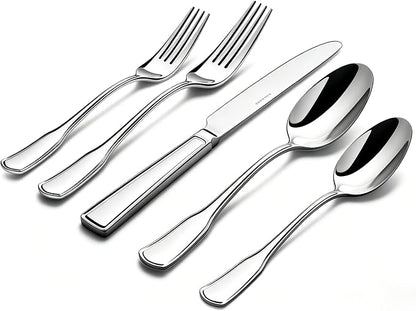 40 Piece Silverware Set for 8, 18/10 Stainless Steel | 18/10 Stainless Steel by KINGSTONE