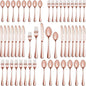 20 Pcs Rose Gold Silverware Set Service for 4, Premium Stainless Steel Flatware Set, Cutlery Utensil Set, Durable Home Kitchen Eating Tableware Set, Include Fork Knife Spoon Set, Dishwasher Safe