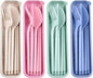 Camping Utensil Set, Reusable Utensils Set by CUNTAUK
