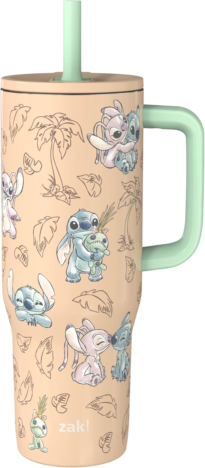 Zak Designs Stitch 30oz Spill-Proof Insulated Stainless Steel Tumbler | BPA Free by ZakDesigns