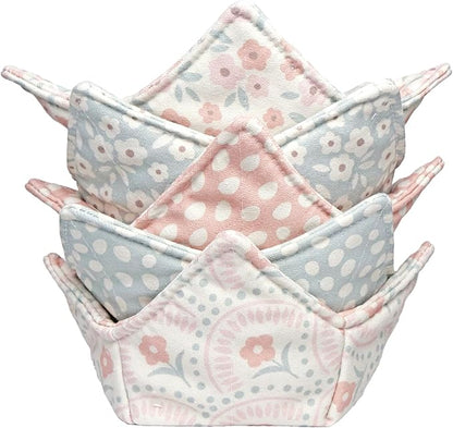 Cotton Microwavable Bowl Cozy, Microwave-Safe Hot Bowl Holders, Soup bowl Cozy by ROGITU