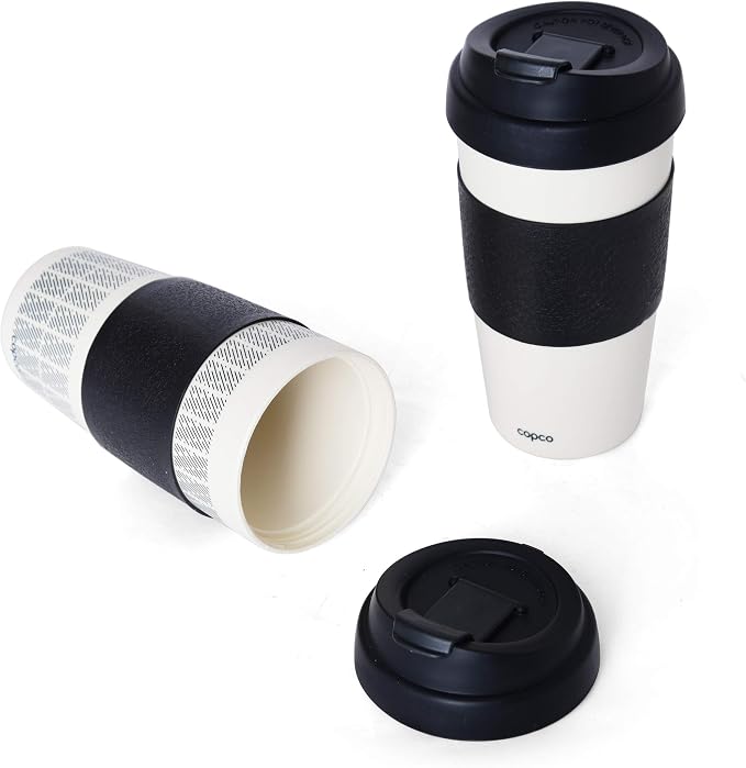 Copco 5237160 Reusable, Insulated Double Wall Travel Mugs 16-ounce White/Black - Image 2