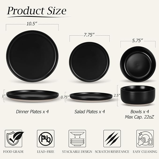 LIANYU Stoneware Dinnerware Sets - Image 2
