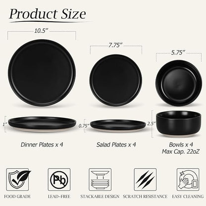 LIANYU Stoneware Dinnerware Sets - Image 2