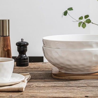 HOMBENE Large Pasta Bowls Set of 2, 10 Inch Pasta Serving Bowl Dinner Bowls - Image 4