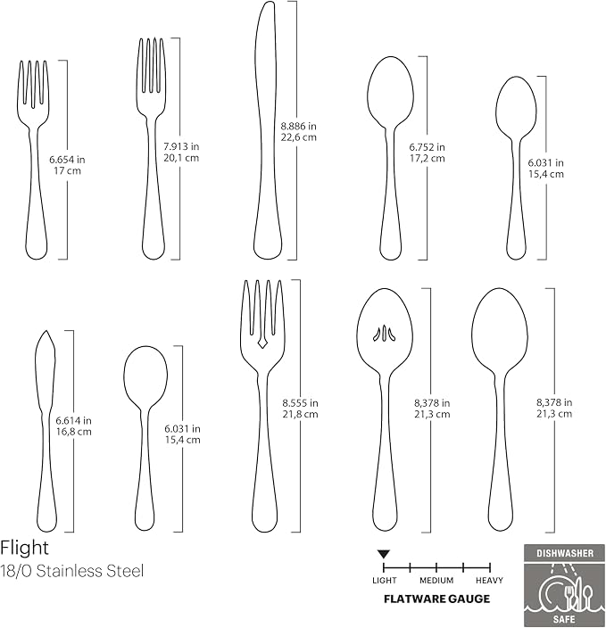 Oneida Flight 65-Piece 18/0 Stainless Steel Silverware Set - Image 2