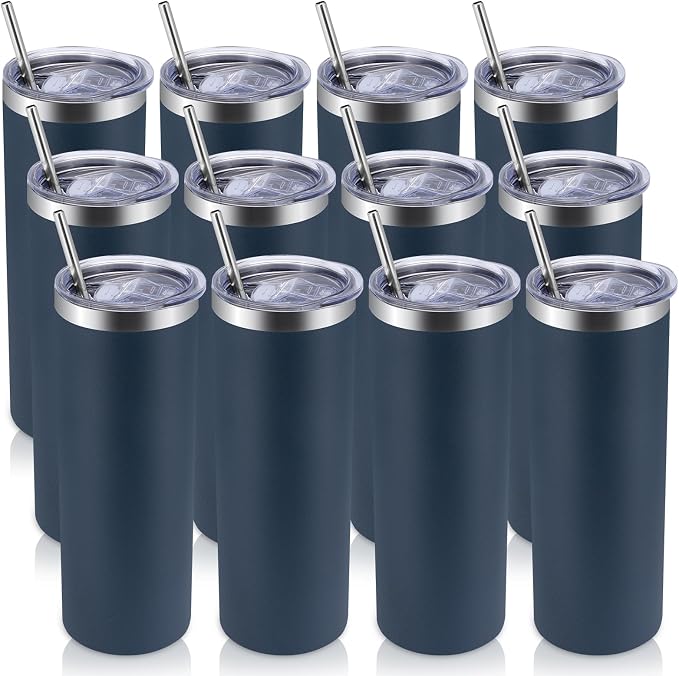 Volhoply 12 Pack Skinny Tumblers by LiveFully%EF%BC%8CDrinkFreely%E2%80%94KeepGoingwithVolhoply%EF%BC%81