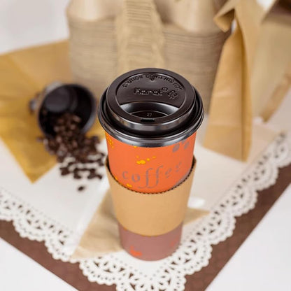Karat 24 oz Paper Hot Coffee Cups Disposable, Leak-Resistant Double Poly-Lined - Image 5