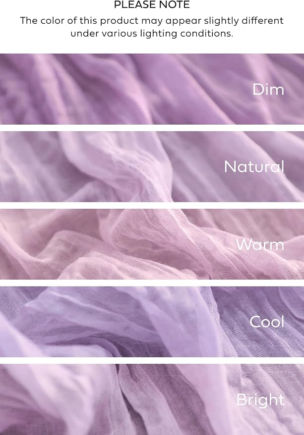 Ling's Moment Lilac Gauze Cheesecloth Table Runner, 14FT | Light Purple Sheer - Image 7