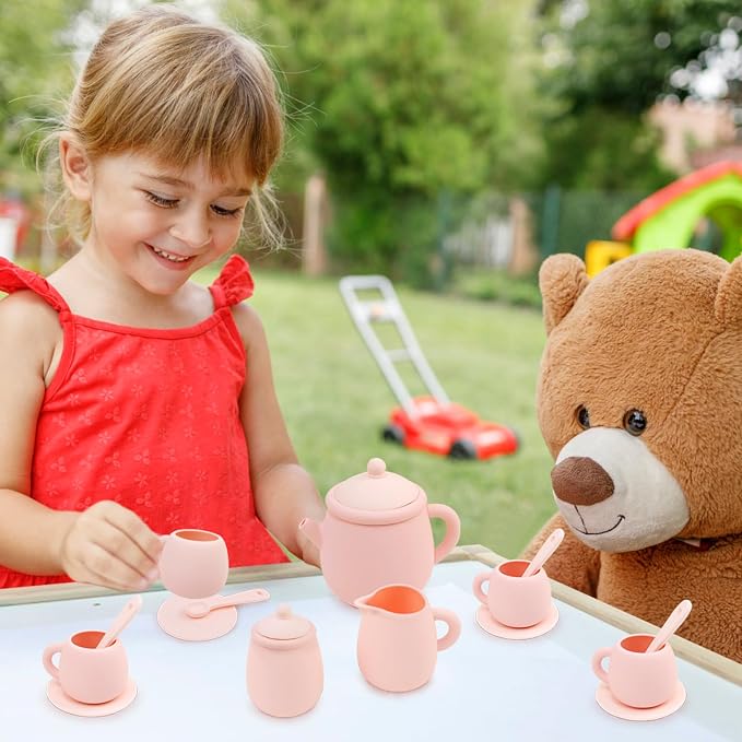 MCGMITT Silicone Tea Party Set, Toy Tea Set - Image 4