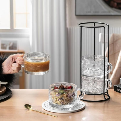 14 Oz Vintage Coffee Mugs Set, Beverages & Oats - Image 3