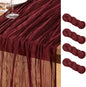 DeZerlor Burgundy Cheesecloth Table Runners 4 Pack Christmas Runners | by DeZerlor