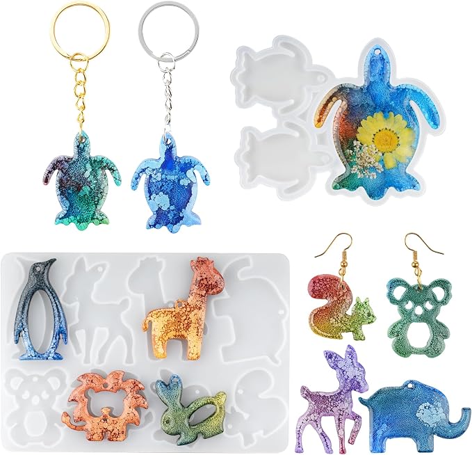 HeyClear 2PCS Keychain Resin Molds by HeyClearResin