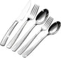 40-Piece Silverware Set for 8, CITESANA Heavy Duty Stainless Steel Flatware Set with Ripple Handles, Mirror Polished Kitchen Cutlery Set