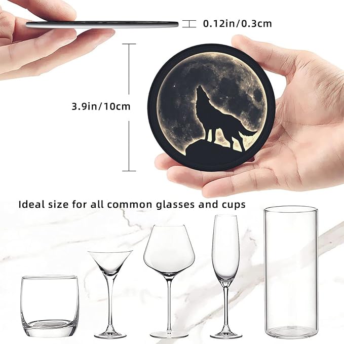 6 Pcs Leather Coasters for Drinks - Image 5