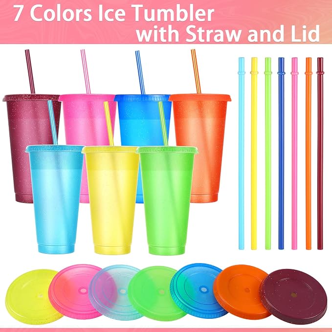 Honeydak 15 Pack Tumbler with Straw and Lid Bulk Cups - Image 5