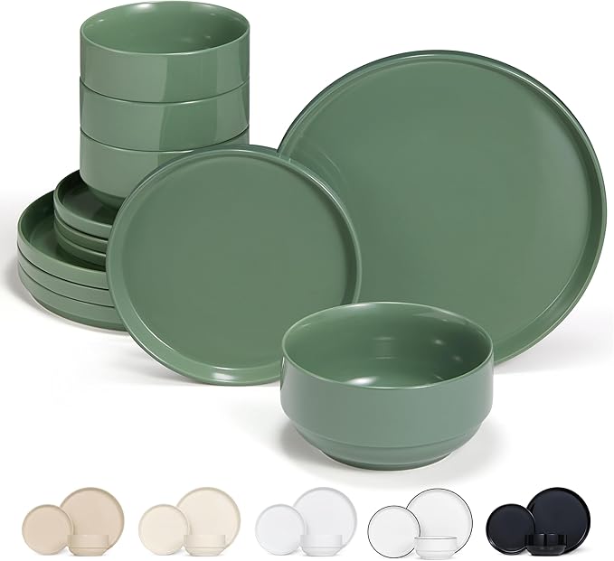 Ceramic Dinnerware Set, 12-Piece Service by VaseVessel
