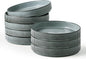 famiware Star 8.25" Pasta Bowls Set of 8, Bowl Plates, Smoky Blue | Microwave & by Famiware