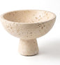 Travertine Style Concrete Pedestal Bowl Wabi-Sabi Organizer | Small 5.5" by Unknown
