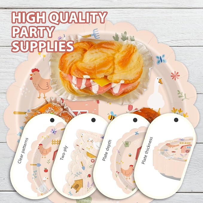 250Pcs Farm Chicken Party Decorations - Image 3