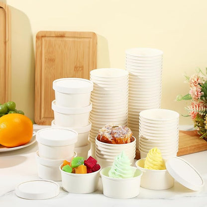 Fulmoon 100 Pack Paper Soup Containers - Image 4