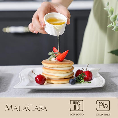 MALACASA Mini Ramekins 2 oz set of 24, Ceramic Creme Brulee Ramekins, Small - Image 5